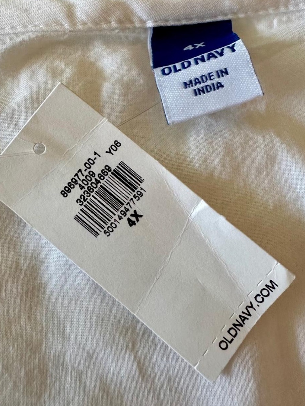 Old Navy White Embroidered Cotton Cami Tank Cottagecore Boho Plus Size 4X - Picture 5 of 8